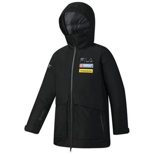 FILA 4810凌峰鹅绒斐乐男士中长款羽绒服2025冬新款滑雪运动外套