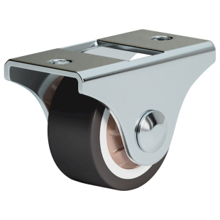 鞋柜踢脚抽屉滑轮0.5寸超静音迷你定向轮移动承重万向轮橡胶轮子