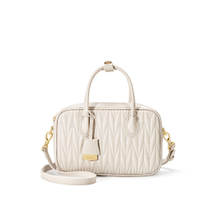 Cnoles蔻一褶皱保龄球包包女式2025新款手提包高级感单肩斜挎包女