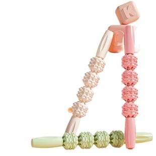 狼牙棒按摩棒滚轮瘦小腿肌肉放松器儿童筋膜琅琊棒泡沫轴瑜伽器材