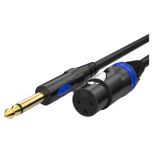 秋叶原话筒线6.5转卡农母麦克风音频线6.35大二芯转卡农头连接线