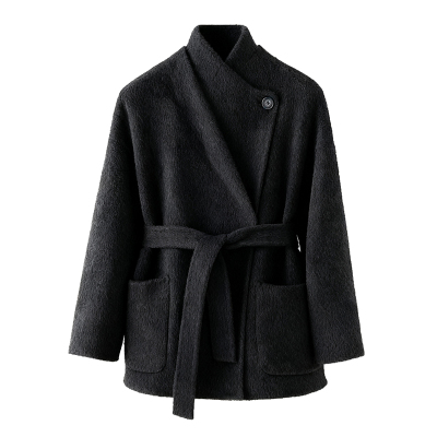 高级感气质赫本风羊毛呢大衣外套