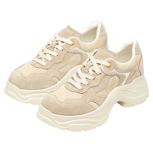 KISSCAT接吻猫[6.5CM追风长腿老爹鞋]26春新增高休闲鞋厚底老爹鞋