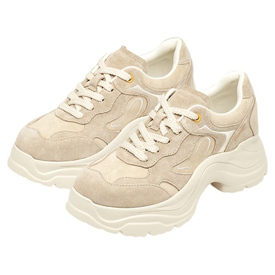 KISSCAT接吻猫[6.5CM追风长腿老爹鞋]26春新增高休闲鞋厚底老爹鞋