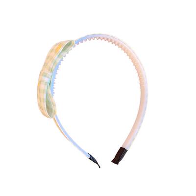 儿童蝴蝶结发卡小清新网红学生压发头箍女童甜美发箍带齿防滑发饰