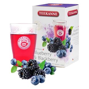 TEEKANNE德康纳蓝莓黑莓味水果茶20袋装德国进口夏季冷泡无咖啡因