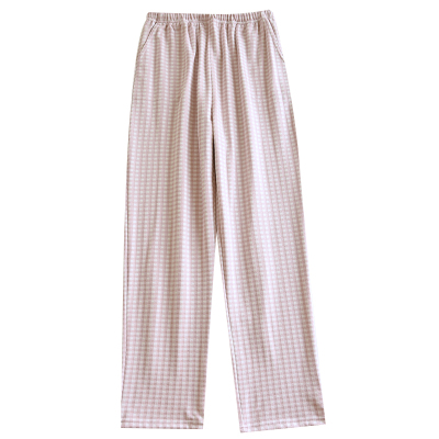 秋冬季保暖德绒睡裤女加厚小格子