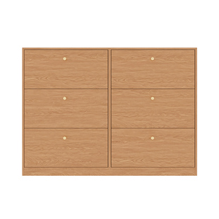 政补实木翻斗鞋柜超薄靠墙一体橡木色家用门口大容量玄关收纳柜子