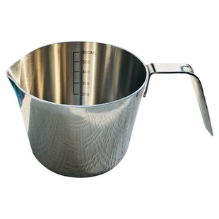 打蛋早餐  304不锈钢迷你奶锅三层钢加厚烘焙刻度量杯热油小锅