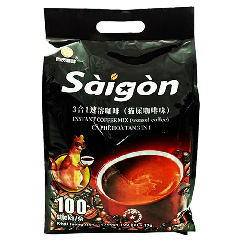 越南进口西贡3合1猫屎咖啡100条