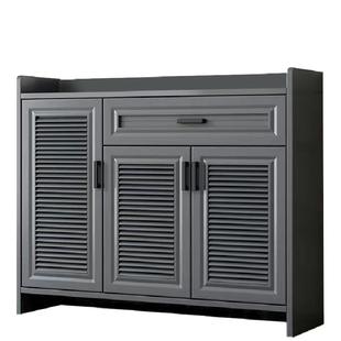 室外全铝合金属鞋柜家用门口户外阳台防水防晒玄关柜子储物柜定制