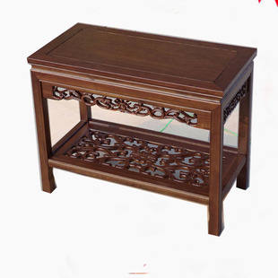 全实木沙发边几中式客厅室内放茶具鱼缸奇石盆景架子小桌子小茶几