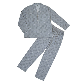 年轻人的棉绸睡衣男士春夏季薄款开衫宽松人造棉家居服韩版可外穿