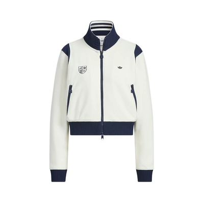 adidas阿迪达斯春夏三叶草女复古撞色针织立领运动夹克外套JM8022