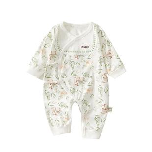 新生婴儿衣服夏薄款连体衣初生满月男宝宝夏装52码蝴蝶哈衣女a类