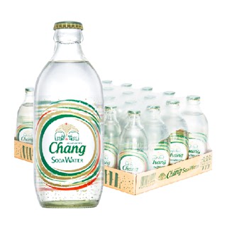 泰国进口泰象（Chang）苏打水无糖强劲气泡水325ml*24瓶整箱