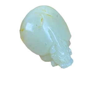 新疆和田玉山料青白玉手工雕刻吊坠挂件保真支持珠宝玉石机构鉴定