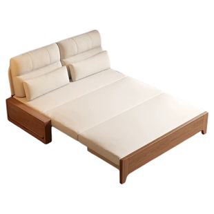 沙发床一体折叠两用2025新款实木小户型不占地方双人床1米5沙发床