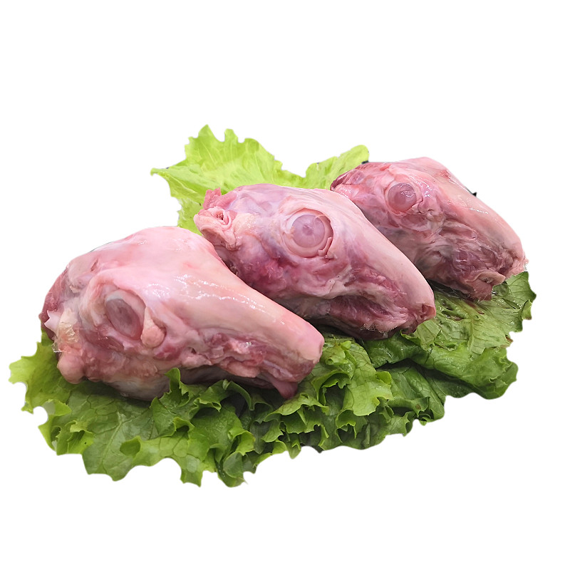 新鲜兔头生兔脑麻辣兔子头烧烤卤其它生肉制品
