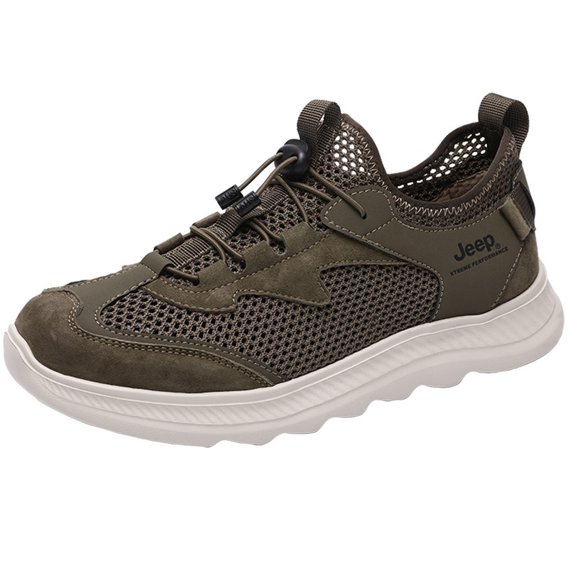 jeep透气镂空网鞋轻便徒步运动鞋