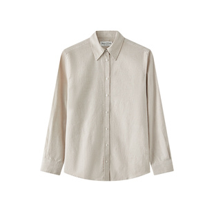 【自营】Marc O'Polo2024冬季新款轻奢时尚素色棉磨毛长袖衬衫女