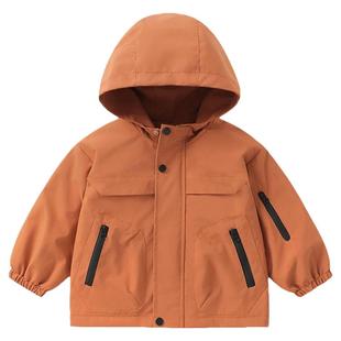 男童加厚棉衣连帽防水外套加绒冬装2025冬季新款宝宝童装儿童棉服