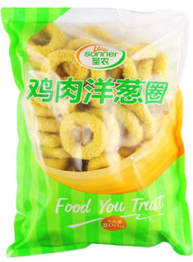 圣农鸡肉洋葱圈kfc洋葱圈鸡肉圈原味鸡肉鸡排裹粉油炸半成品800g