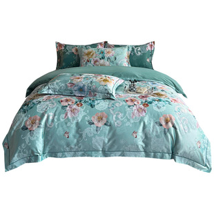 欧式加厚提花磨毛四件套贡缎结婚四件套全纯棉床上用品1.8m床双人