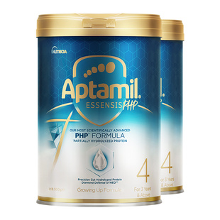 [爱他美亲熠]奇迹白罐适度水解低敏儿童益生菌奶粉4段2罐