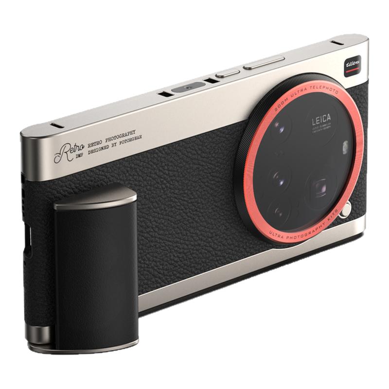 Fotorgear适用小米15ultra磁吸快拆手柄手机壳复古影像套装可外接长焦增倍镜头偏振滤镜微距补光灯