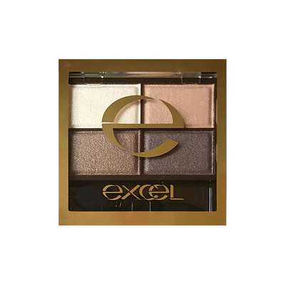 日本正品excel四色眼影盘大地色