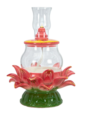 供佛液体酥油灯莲花油灯座