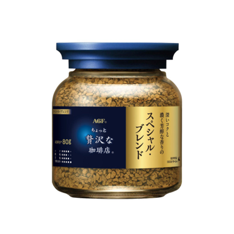 AGF咖啡蓝金罐进口冻干速溶黑咖啡提神无蔗糖美式咖啡官方正品