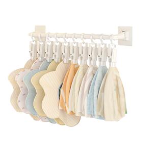 挂钩儿童衣柜免打孔挂杆帽子收纳神器壁挂无痕挂衣杆袜子夹子粘钩