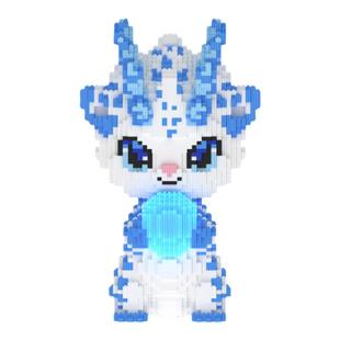2024龙年新款吉祥物益智拼图玩具3d立体夜光小龙人积木儿童礼物