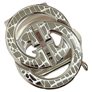 新款皮带扣头不锈钢3.8宽自动扣925包银高档腰带扣男士款裤带扣头