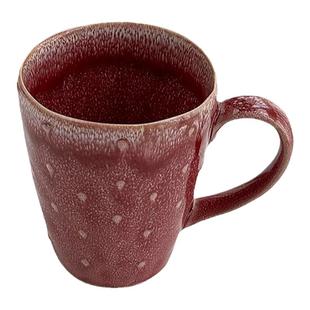 安木良品 外贸原单 可爱草莓复古田园重工釉下彩陶瓷水杯子马克杯