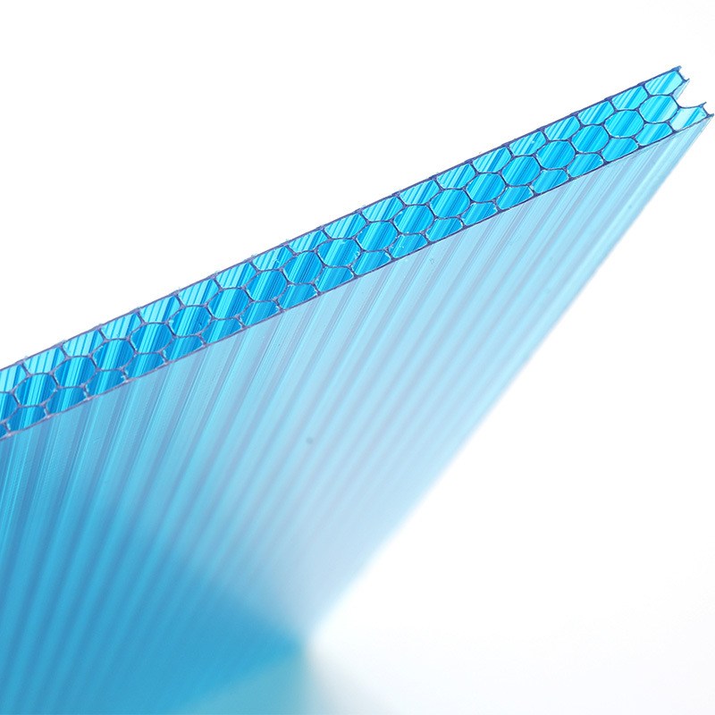 pc阳光板大棚透明采光板蜂窝中空型采光瓦PC阳光板批发