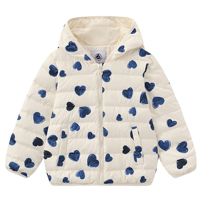 petitbateau儿童连帽轻羽绒服