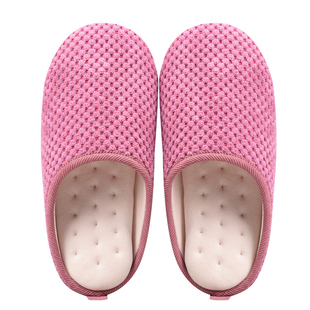 新款棉拖鞋男冬季家居家用室内网格复古防滑保暖拖鞋女静音