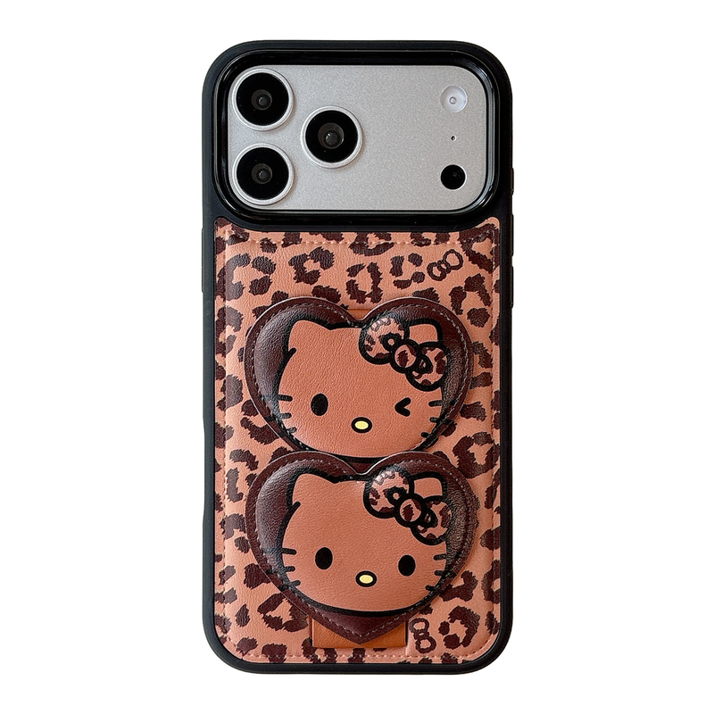 凯蒂猫豹纹可爱软胶iPhone手机壳