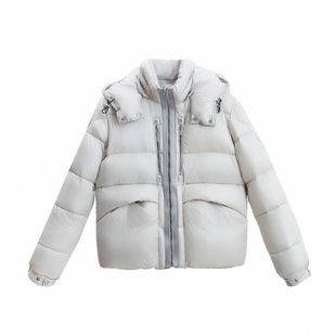 2025冬季新款宋茜同款羽绒服女灰色男士潮保暖短款泡芙面包服情侣