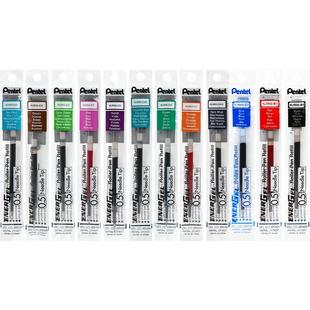 官方旗舰店日本Pentel派通0.5mm中性笔按动笔芯速干LRN5彩色水笔替芯针管黑色红蓝BLN105/BLN75用