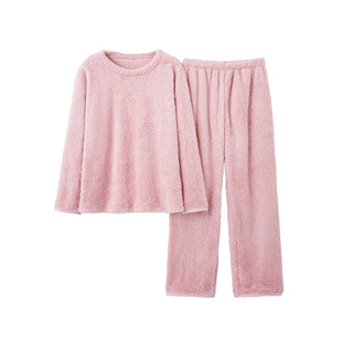 珊瑚绒睡衣女款冬季加绒加厚2025新款女士法兰绒家居服套装秋冬天