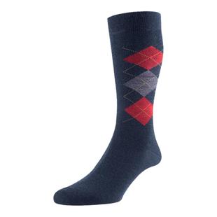 英国Pantherella羊毛袜复古菱格纹薄款透气中筒袜西装袜男595656