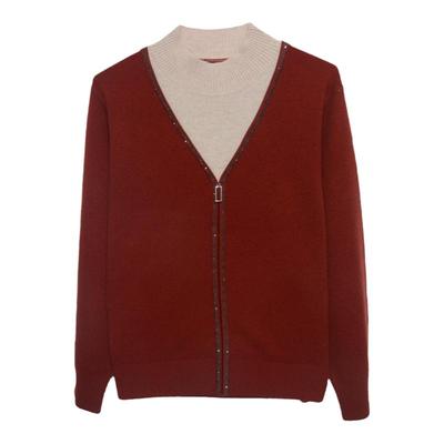 雪豹羊毛衫女妈妈打底针织衫