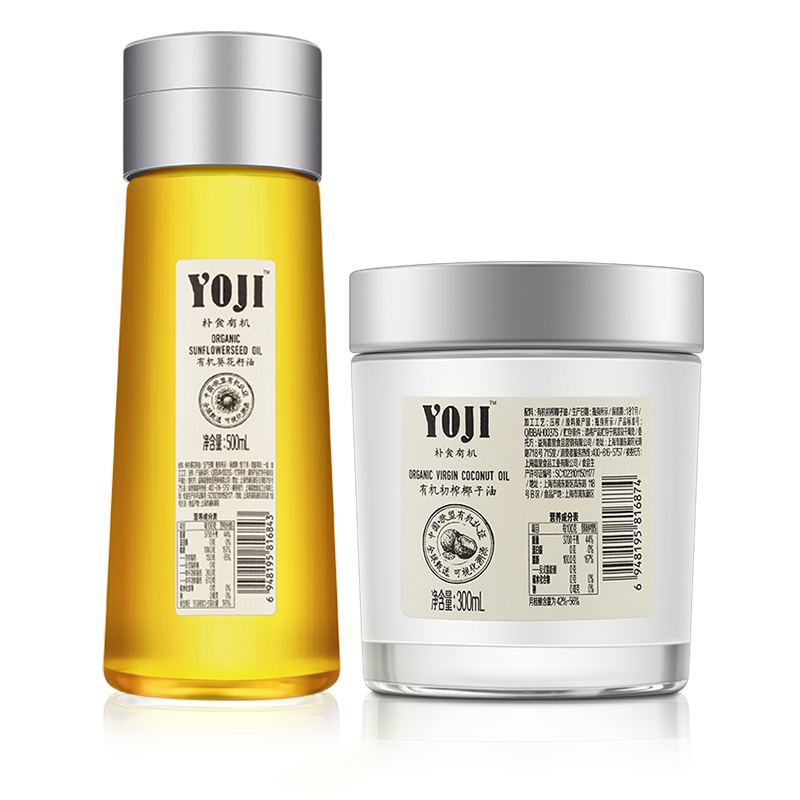 YOJI朴食有机初榨椰子油300ml+葵