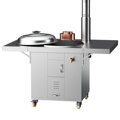 明星同款加厚不锈钢可移动柴火灶