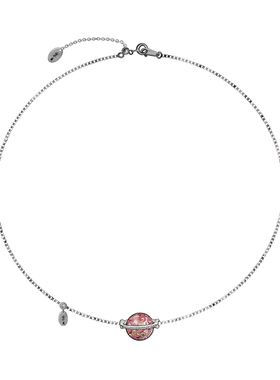 星球宇宙行星粉色非遗大漆项链