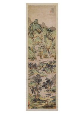 文徵明万壑争流图高清微喷复制
